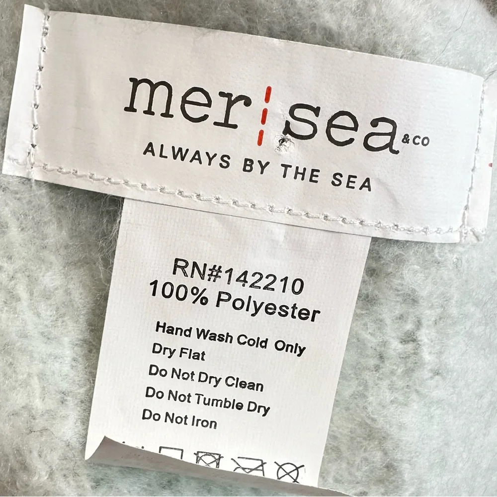 Chunky Knit Teal Aqua Fringe Wrap Scarf 21x80 - Picture 7 of 9